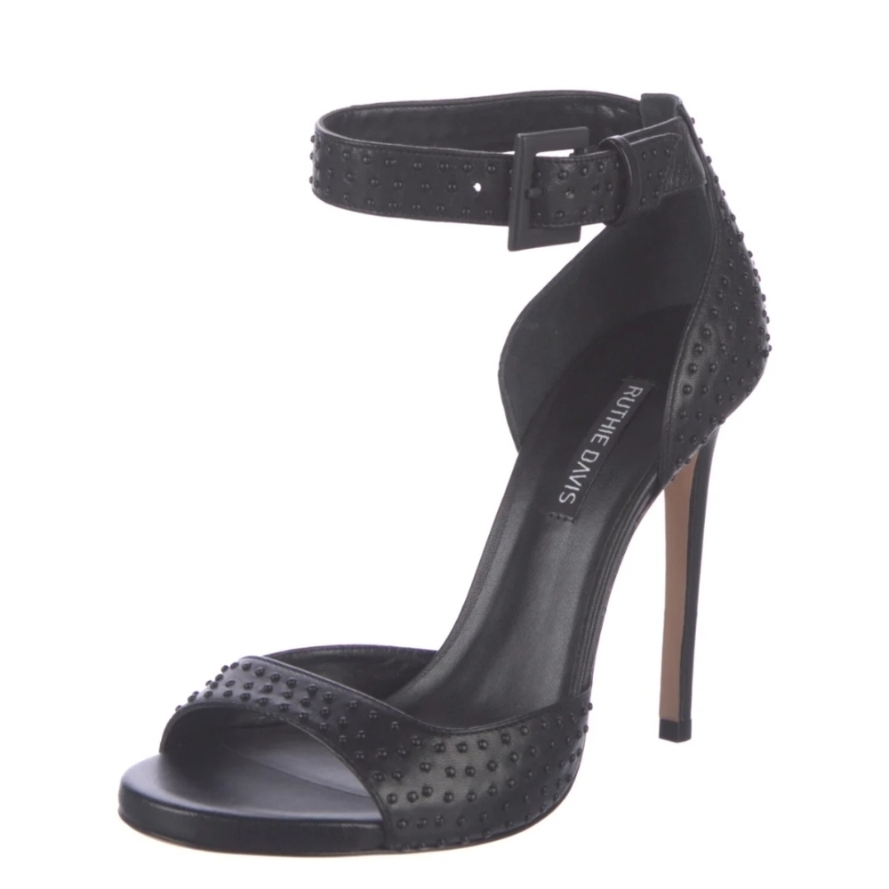 Ruthie Davis Black Studded Heels